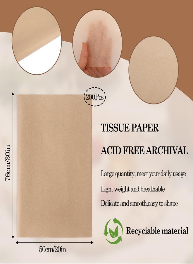 Klmnop 200 Sheets Brown Tissue Paper, 20 x 30 Inch Large Acid Free Tissue Paper Bulk for Gift Packaging,Clothing, Crafts, Jewelry, Books, Linens & DIY Arts Wrap Storage, Birthday Wedding Decor(Brown) - Image 2